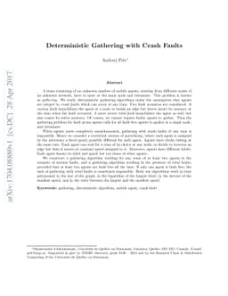 Deterministic Gathering with Crash Faults