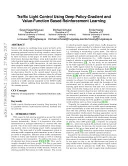 Traffic Light Control Using Deep Policy-Gradient and Value-Function
  Based Reinforcement Learning