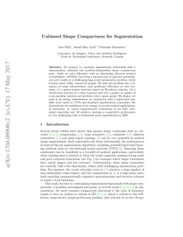 Unbiased Shape Compactness for Segmentation
