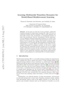 Learning Multimodal Transition Dynamics for Model-Based Reinforcement
  Learning