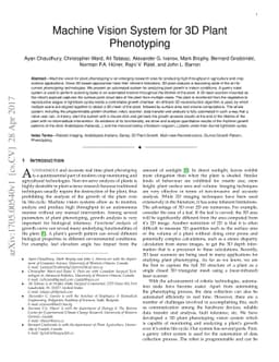 Machine Vision System for 3D Plant Phenotyping