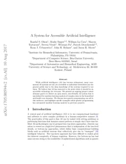 A System for Accessible Artificial Intelligence