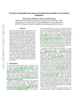 Towards well-specified semi-supervised model-based classifiers via
  structural adaptation