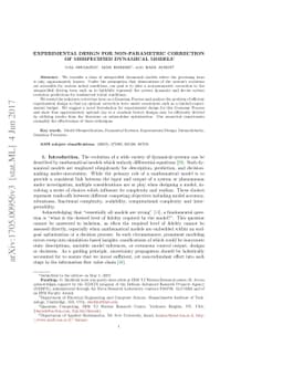 Experimental Design for Non-Parametric Correction of Misspecified
  Dynamical Models