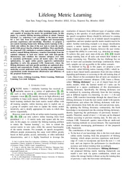 Lifelong Metric Learning