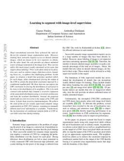 Learning to segment with image-level supervision