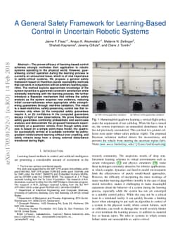 A General Safety Framework for Learning-Based Control in Uncertain
  Robotic Systems