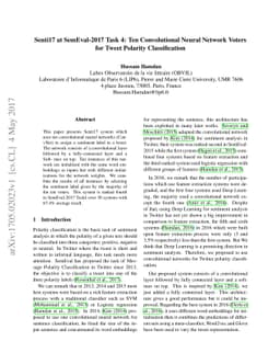 Senti17 at SemEval-2017 Task 4: Ten Convolutional Neural Network Voters
  for Tweet Polarity Classification