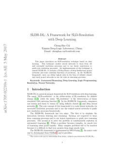 SLDR-DL: A Framework for SLD-Resolution with Deep Learning