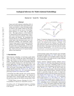 Analogical Inference for Multi-Relational Embeddings