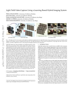 Light Field Video Capture Using a Learning-Based Hybrid Imaging System