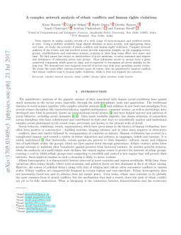 A complex network analysis of ethnic conflicts and human rights
  violations