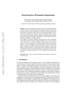 Deep Projective 3D Semantic Segmentation