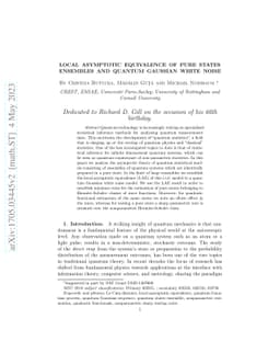Local asymptotic equivalence of pure quantum states ensembles and
  quantum Gaussian white noise
