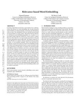 Relevance-based Word Embedding
