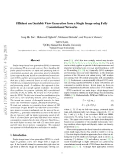 Efficient and Scalable View Generation from a Single Image using Fully
  Convolutional Networks
