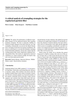A critical analysis of resampling strategies for the regularized
  particle filter