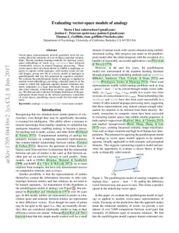 Evaluating vector-space models of analogy