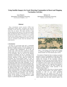 Using Satellite Imagery for Good: Detecting Communities in Desert and
  Mapping Vaccination Activities