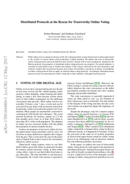 Distributed Protocols at the Rescue for Trustworthy Online Voting
