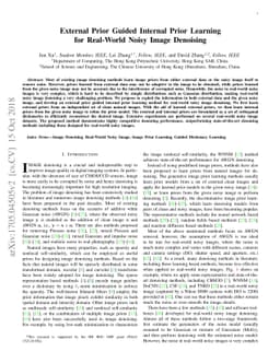 External Prior Guided Internal Prior Learning for Real-World Noisy Image
  Denoising