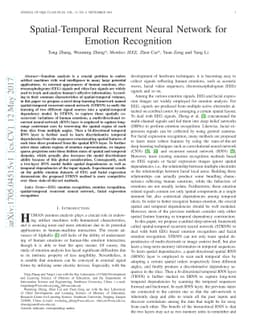 Spatial-Temporal Recurrent Neural Network for Emotion Recognition