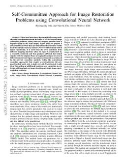 Self-Committee Approach for Image Restoration Problems using
  Convolutional Neural Network