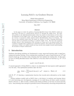 Learning ReLUs via Gradient Descent