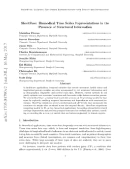 ShortFuse: Biomedical Time Series Representations in the Presence of
  Structured Information