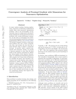 Convergence Analysis of Proximal Gradient with Momentum for Nonconvex
  Optimization