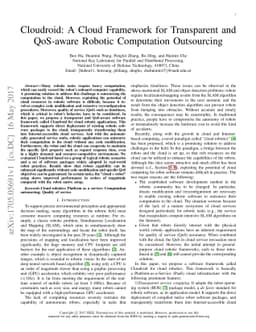 Cloudroid: A Cloud Framework for Transparent and QoS-aware Robotic
  Computation Outsourcing