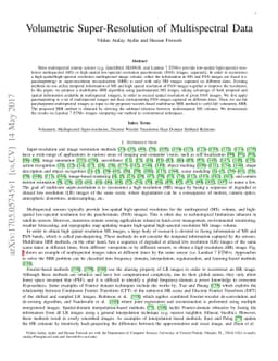Volumetric Super-Resolution of Multispectral Data