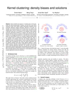 Kernel clustering: density biases and solutions