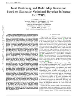 Joint Positioning and Radio Map Generation Based on Stochastic
  Variational Bayesian Inference for FWIPS