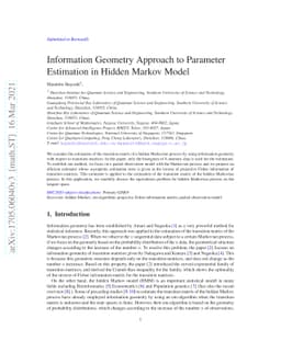 Information Geometry Approach to Parameter Estimation in Hidden Markov
  Models