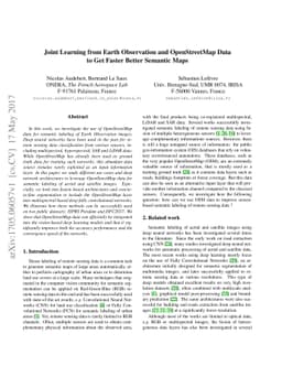 Joint Learning from Earth Observation and OpenStreetMap Data to Get
  Faster Better Semantic Maps