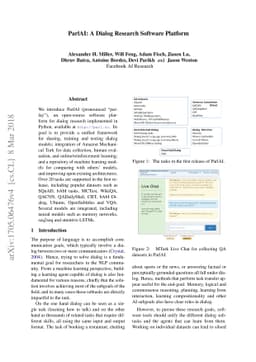 ParlAI: A Dialog Research Software Platform
