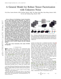 A General Model for Robust Tensor Factorization with Unknown Noise
