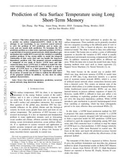 Prediction of Sea Surface Temperature using Long Short-Term Memory