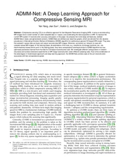 ADMM-Net: A Deep Learning Approach for Compressive Sensing MRI