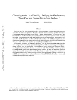 Clustering under Local Stability: Bridging the Gap between Worst-Case
  and Beyond Worst-Case Analysis