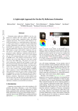 A Lightweight Approach for On-the-Fly Reflectance Estimation