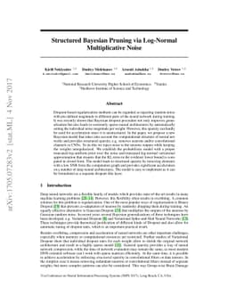 Structured Bayesian Pruning via Log-Normal Multiplicative Noise