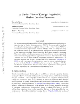 A unified view of entropy-regularized Markov decision processes