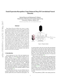 Facial Expression Recognition Using Enhanced Deep 3D Convolutional
  Neural Networks