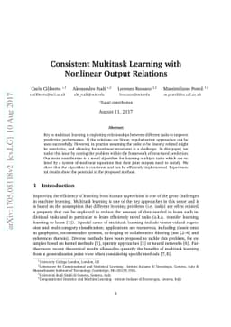 Consistent Multitask Learning with Nonlinear Output Relations