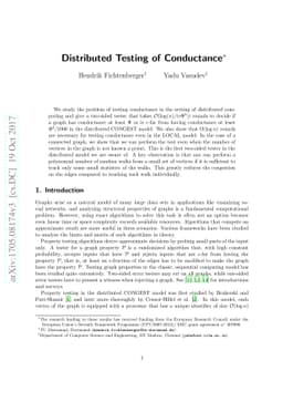 Distributed Testing of Conductance