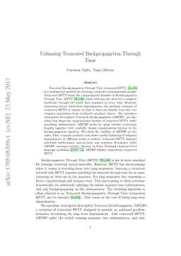 Unbiasing Truncated Backpropagation Through Time
