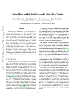 Fusion of Head and Full-Body Detectors for Multi-Object Tracking