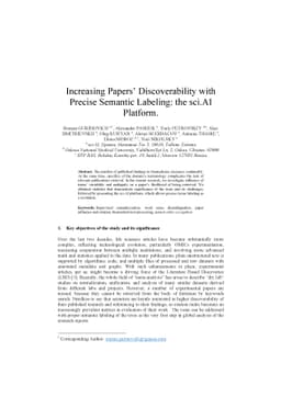 Increasing Papers' Discoverability with Precise Semantic Labeling: the
  sci.AI Platform